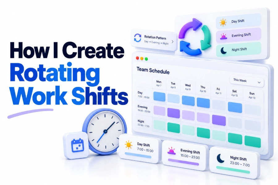 how I create rotating work shifts